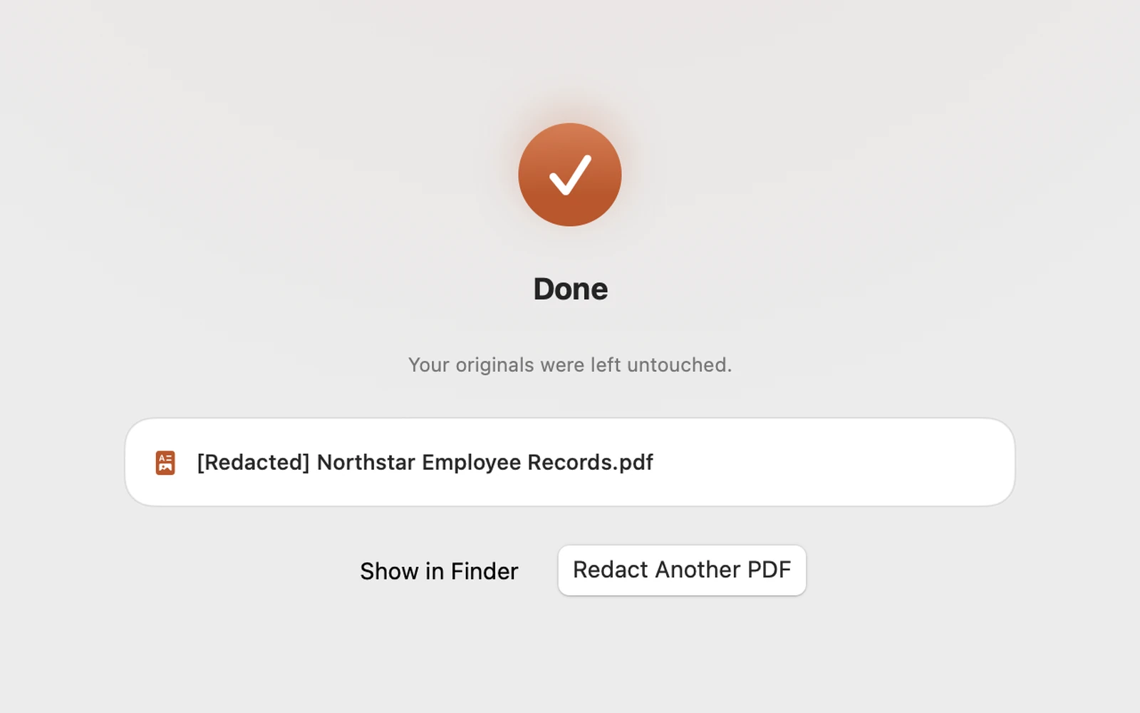 Step 4: Save a redacted copy